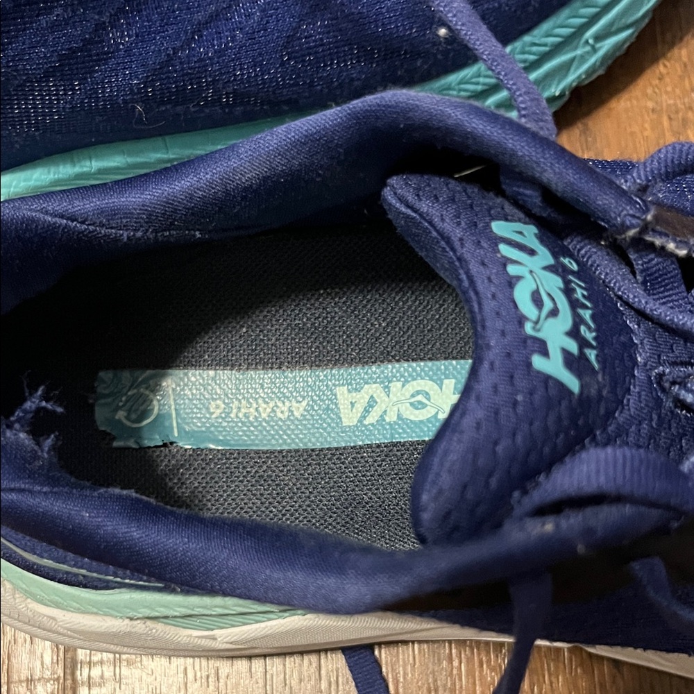 Hoka Navy & Teal Lightweight Running Sneakers - Picture 2 of 6